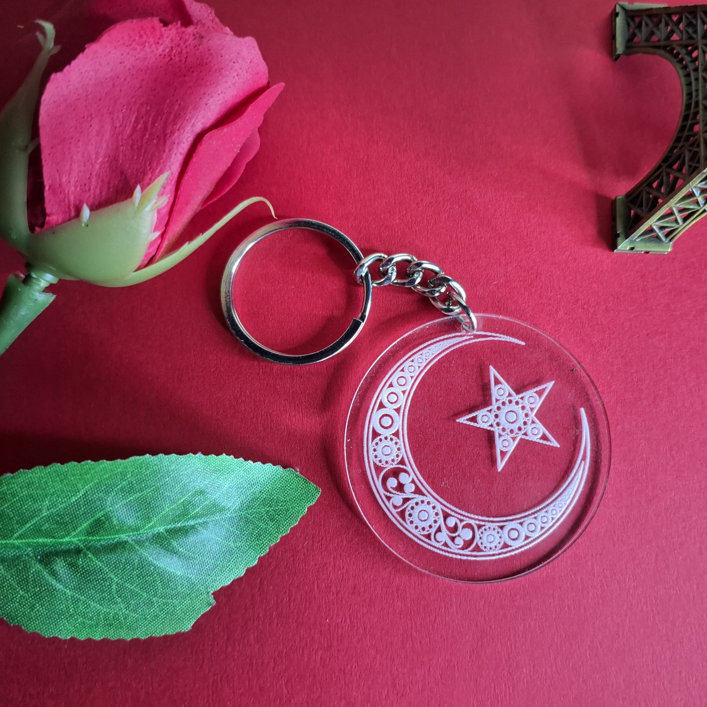 Engraved Keychain |11| Islamic Star - Zayoons Creativez