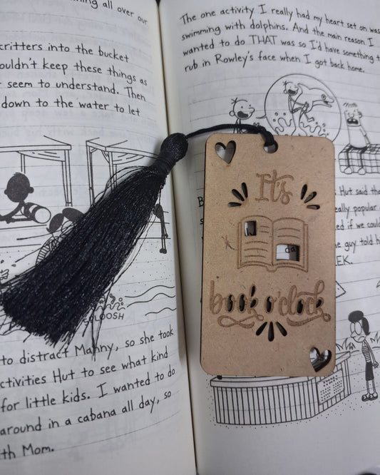 It's book o'clock Bookmark Engraved