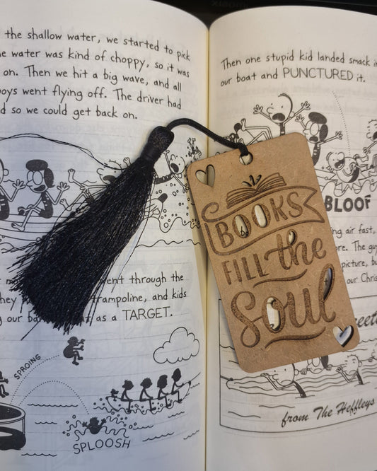 Books FILL the Soul Engraved Bookmark