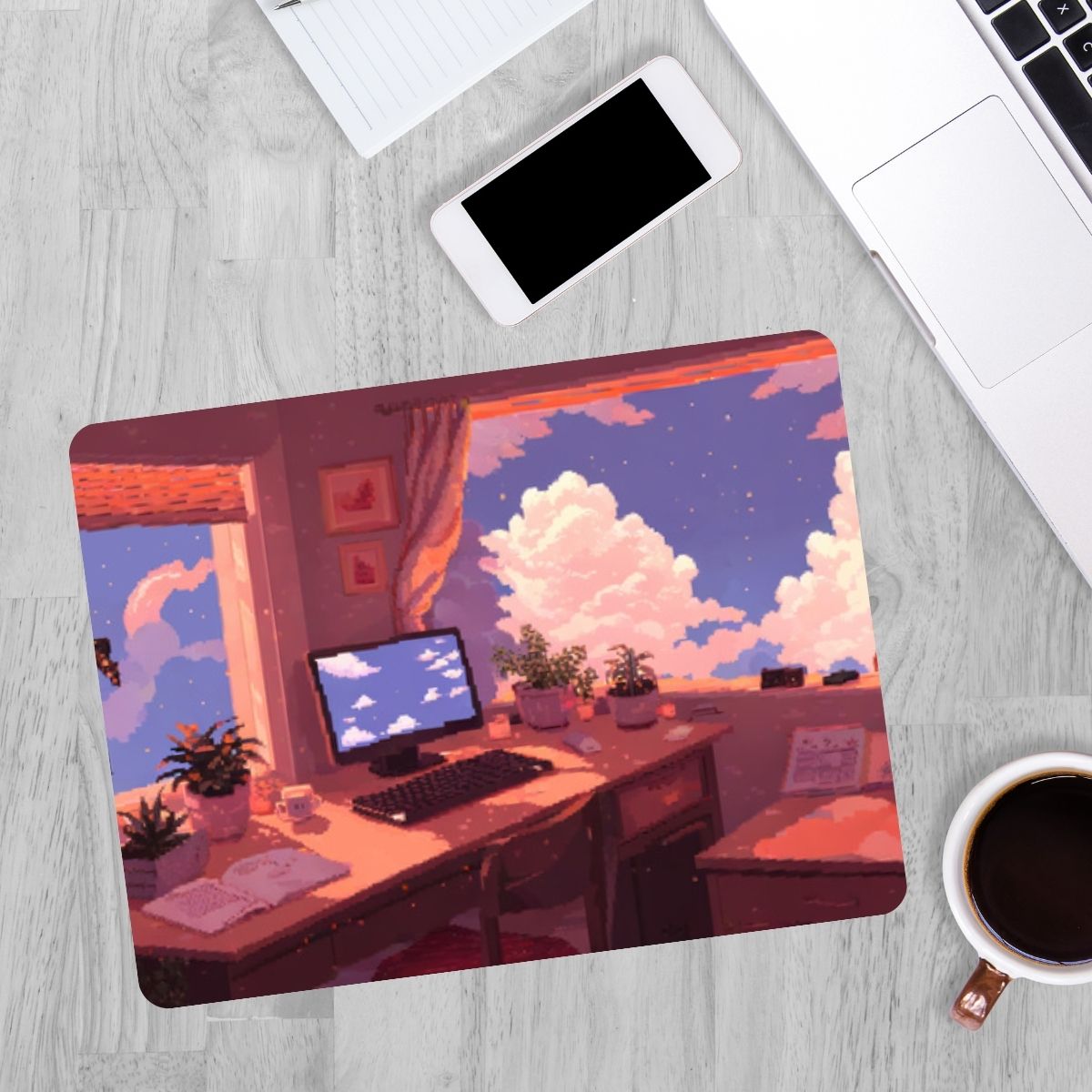 Computer Themed Mousepad Clouds
