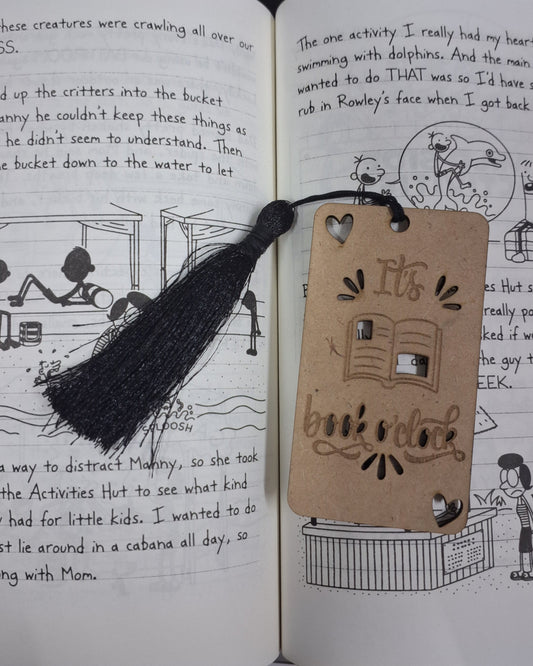 It's book o'clock Bookmark Engraved