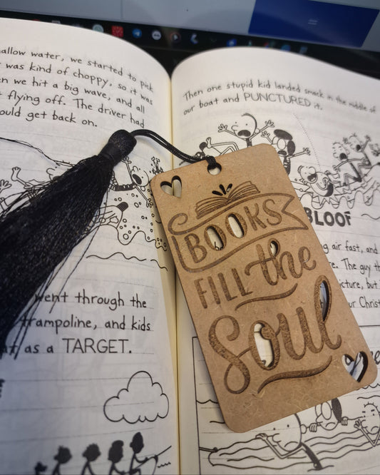 Books FILL the Soul  Engraved Bookmark