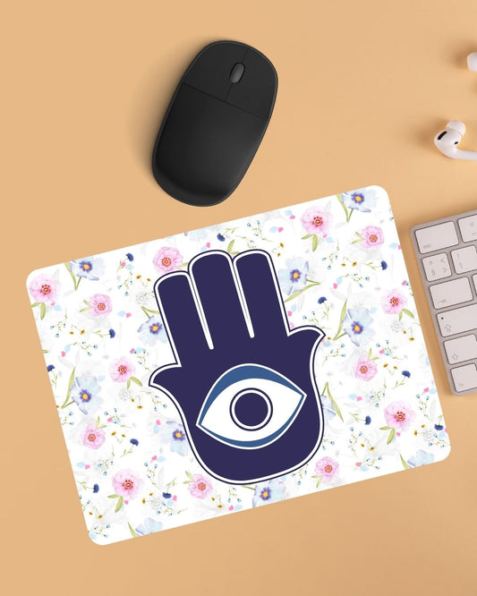 Floral + Evil eye Designed Mousepad FX20