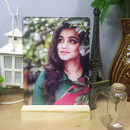 Acrylic Photo with Wooden Base - Zayoons Creativez 