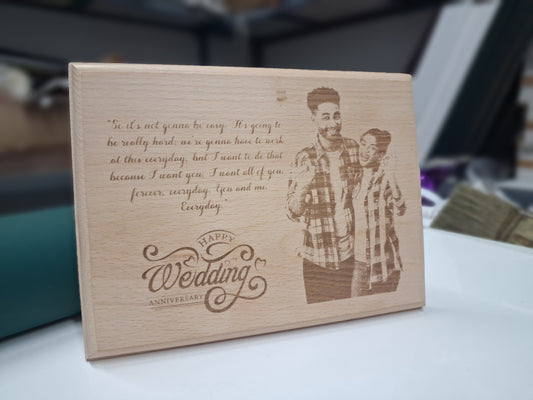 Engraved Wooden Plaque 6x8 Inch - Zayoons Creativez 