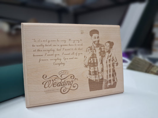 Engraved Wooden Plaque 6x8 Inch - Zayoons Creativez 